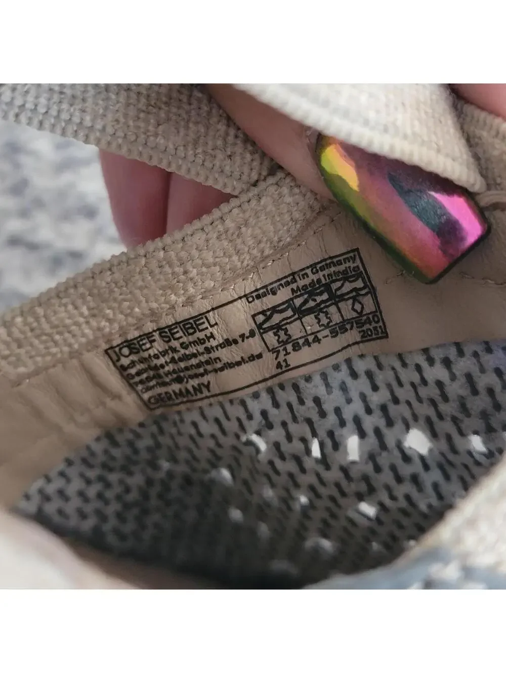Josef Seibel gray leather espadrille flats